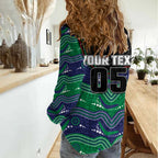 Custom Warriors Women Casual Shirt Tiki Mascot With Aboriginal Indigenous