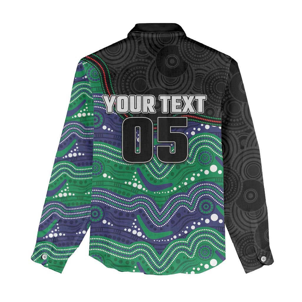 Custom Warriors Women Casual Shirt Tiki Mascot With Aboriginal Indigenous