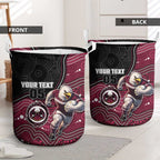 Custom Sea Eagles Laundry Basket Bird Mascot With Aboriginal Indigenous