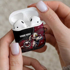 Custom Sea Eagles AirPods Case Bird Mascot With Aboriginal Indigenous