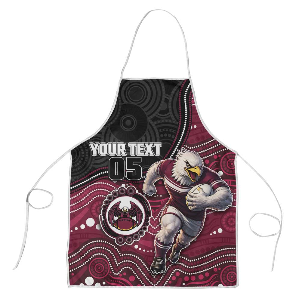 Custom Sea Eagles Apron Bird Mascot With Aboriginal Indigenous