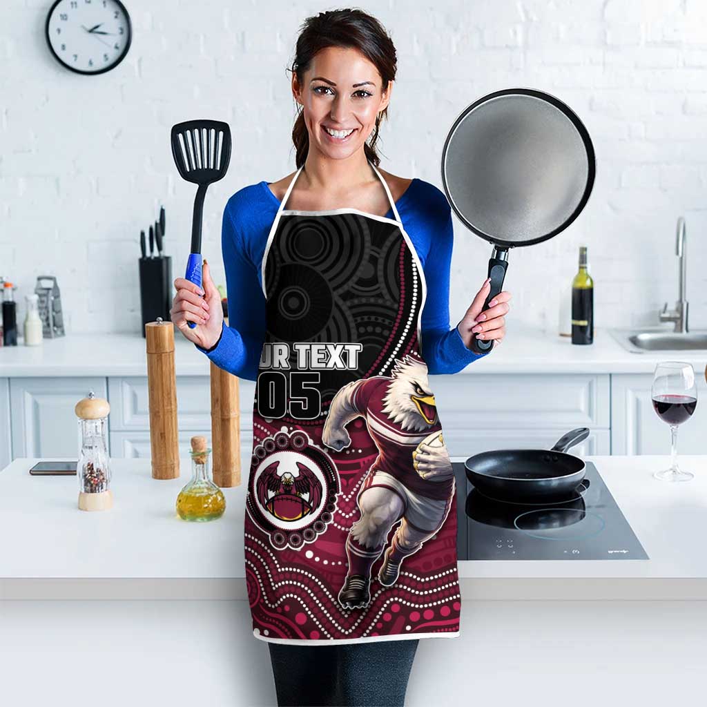 Custom Sea Eagles Apron Bird Mascot With Aboriginal Indigenous