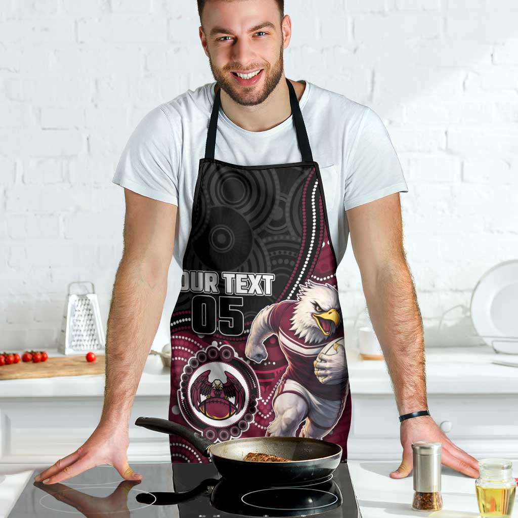 Custom Sea Eagles Apron Bird Mascot With Aboriginal Indigenous