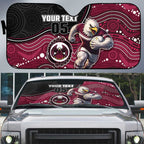 Custom Sea Eagles Auto Sun Shade Bird Mascot With Aboriginal Indigenous
