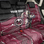 Custom Sea Eagles Back Car Seat Cover Bird Mascot With Aboriginal Indigenous