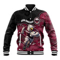 Custom Sea Eagles Baseball Jacket Bird Mascot With Aboriginal Indigenous