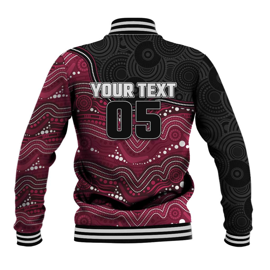 Custom Sea Eagles Baseball Jacket Bird Mascot With Aboriginal Indigenous