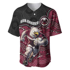 Custom Sea Eagles Baseball Jersey Bird Mascot With Aboriginal Indigenous