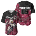 Custom Sea Eagles Baseball Jersey Bird Mascot With Aboriginal Indigenous