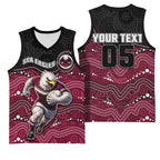 Custom Sea Eagles Basketball Jersey Bird Mascot With Aboriginal Indigenous