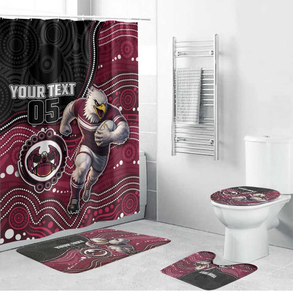 Custom Sea Eagles Bathroom Set Bird Mascot With Aboriginal Indigenous