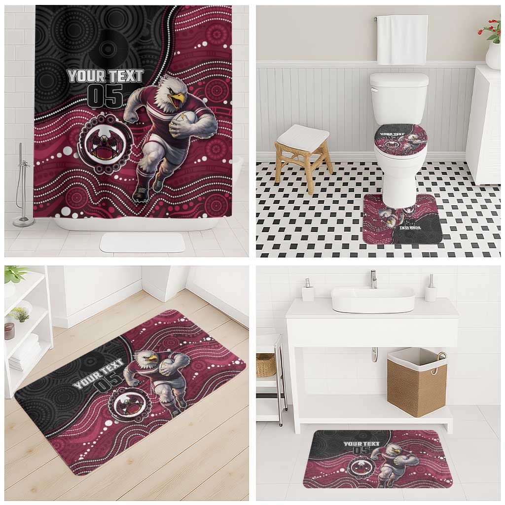 Custom Sea Eagles Bathroom Set Bird Mascot With Aboriginal Indigenous