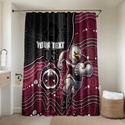 Custom Sea Eagles Bathroom Set Bird Mascot With Aboriginal Indigenous