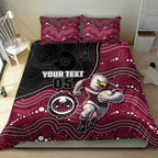 Custom Sea Eagles Bedding Set Bird Mascot With Aboriginal Indigenous