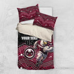 Custom Sea Eagles Bedding Set Bird Mascot With Aboriginal Indigenous