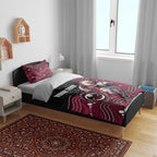 Custom Sea Eagles Bedding Set Bird Mascot With Aboriginal Indigenous