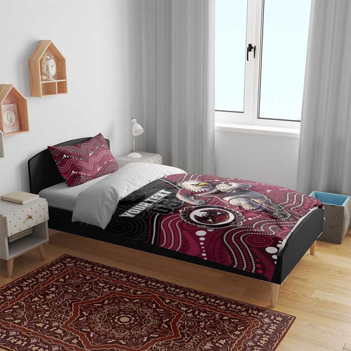 Custom Sea Eagles Bedding Set Bird Mascot With Aboriginal Indigenous