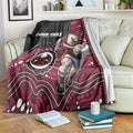 Custom Sea Eagles Blanket Bird Mascot With Aboriginal Indigenous