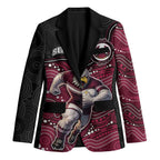Custom Sea Eagles Blazer Bird Mascot With Aboriginal Indigenous