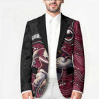 Custom Sea Eagles Blazer Bird Mascot With Aboriginal Indigenous