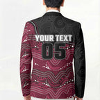 Custom Sea Eagles Blazer Bird Mascot With Aboriginal Indigenous