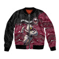 Custom Sea Eagles Bomber Jacket Bird Mascot With Aboriginal Indigenous