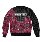 Custom Sea Eagles Bomber Jacket Bird Mascot With Aboriginal Indigenous