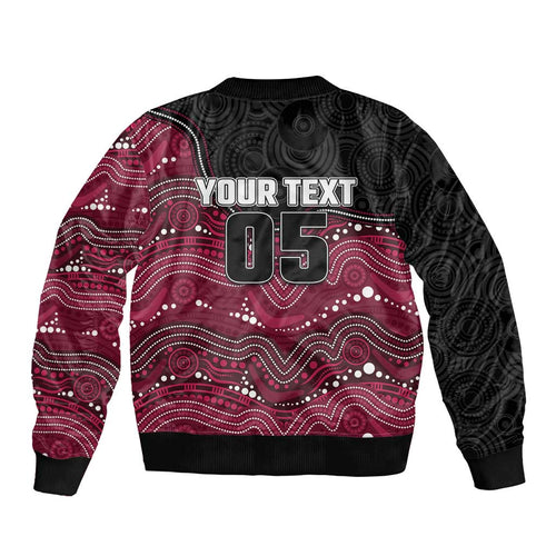 Custom Sea Eagles Bomber Jacket Bird Mascot With Aboriginal Indigenous