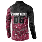 Custom Sea Eagles Button Sweatshirt Bird Mascot With Aboriginal Indigenous