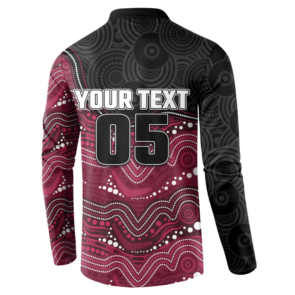 Custom Sea Eagles Button Sweatshirt Bird Mascot With Aboriginal Indigenous