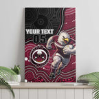 Custom Sea Eagles Canvas Wall Art Bird Mascot With Aboriginal Indigenous