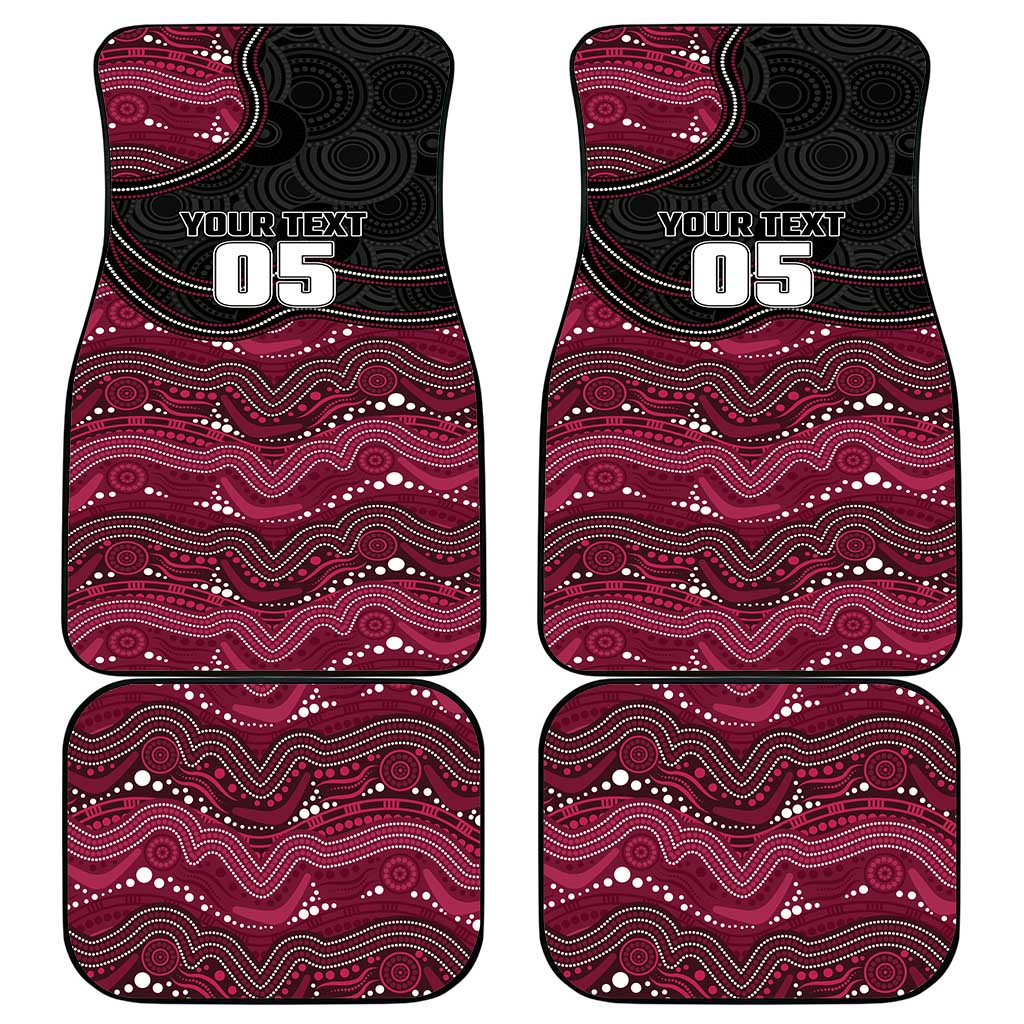 Custom Sea Eagles Car Mats Bird Mascot With Aboriginal Indigenous
