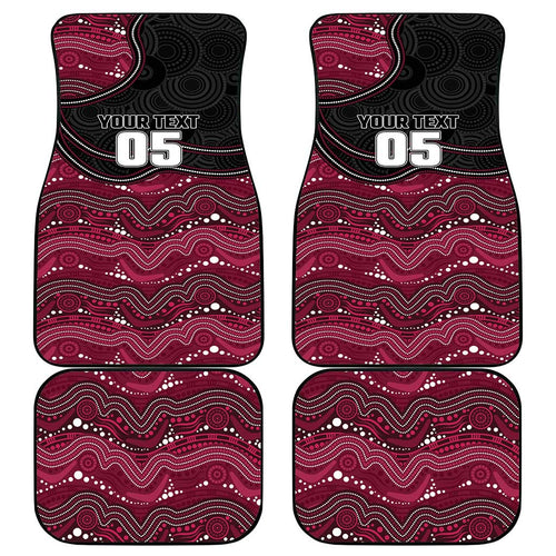 Custom Sea Eagles Car Mats Bird Mascot With Aboriginal Indigenous
