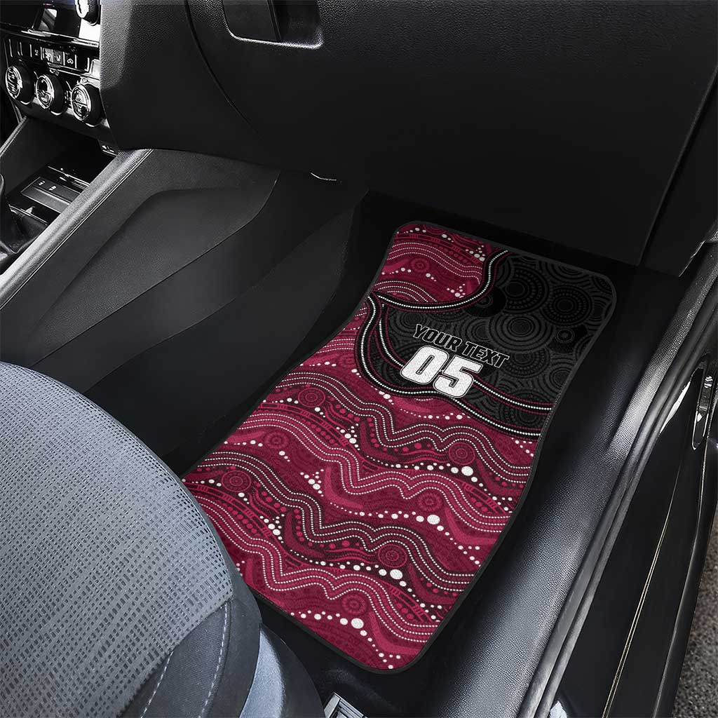 Custom Sea Eagles Car Mats Bird Mascot With Aboriginal Indigenous