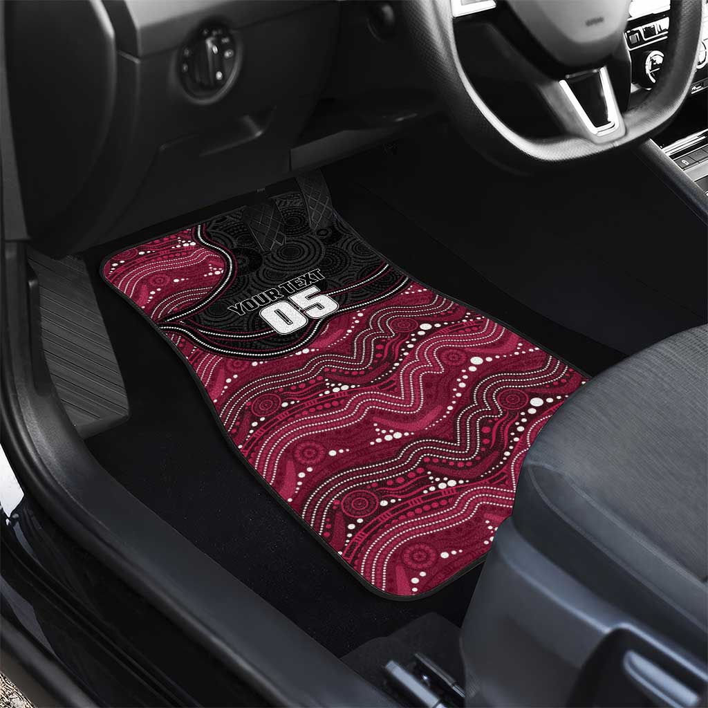 Custom Sea Eagles Car Mats Bird Mascot With Aboriginal Indigenous