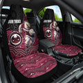 Custom Sea Eagles Car Seat Cover Bird Mascot With Aboriginal Indigenous