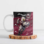 Custom Sea Eagles Ceramic Mug Bird Mascot With Aboriginal Indigenous