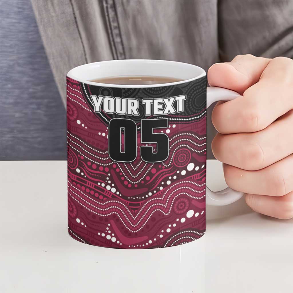 Custom Sea Eagles Ceramic Mug Bird Mascot With Aboriginal Indigenous