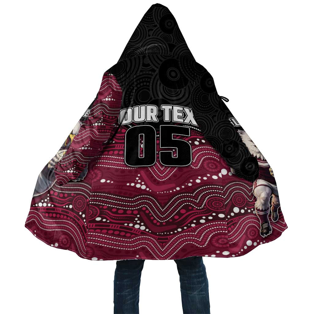 Custom Sea Eagles Cloak Bird Mascot With Aboriginal Indigenous