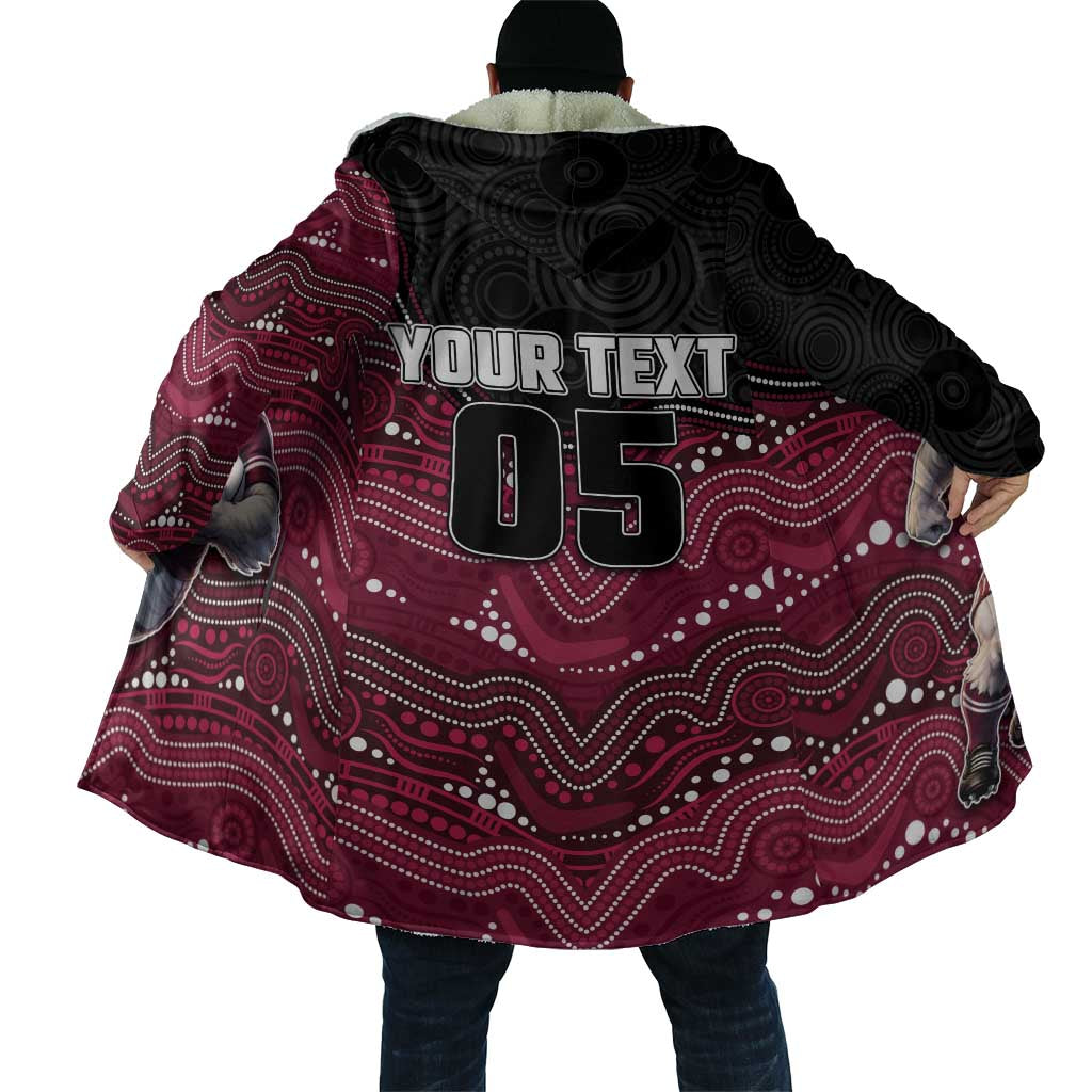 Custom Sea Eagles Cloak Bird Mascot With Aboriginal Indigenous