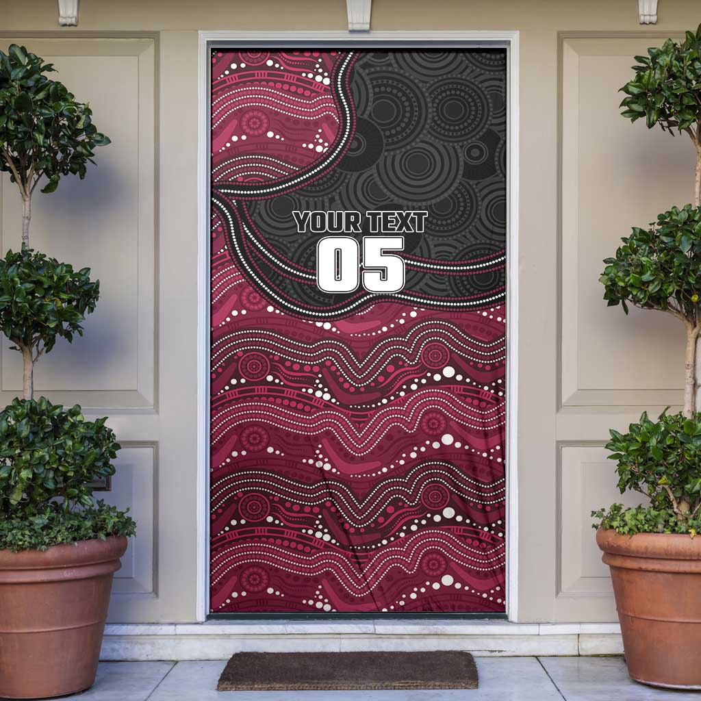 Custom Sea Eagles Door Cover Bird Mascot With Aboriginal Indigenous