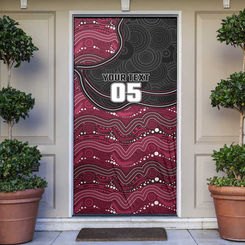 Custom Sea Eagles Door Cover Bird Mascot With Aboriginal Indigenous
