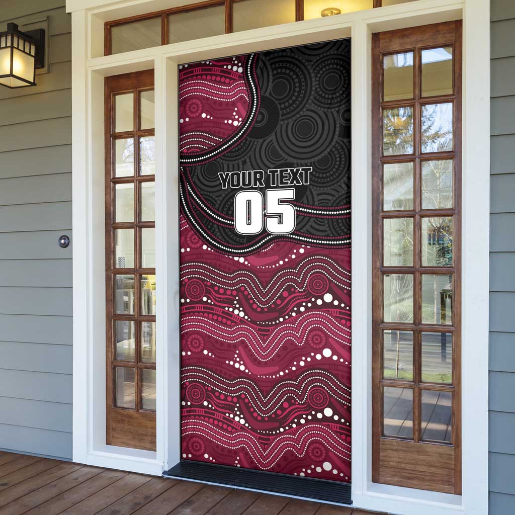 Custom Sea Eagles Door Cover Bird Mascot With Aboriginal Indigenous