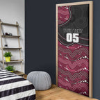 Custom Sea Eagles Door Cover Bird Mascot With Aboriginal Indigenous