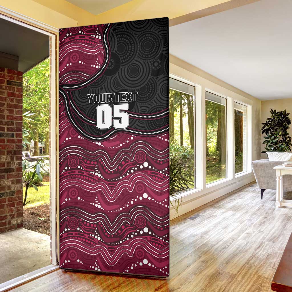 Custom Sea Eagles Door Cover Bird Mascot With Aboriginal Indigenous