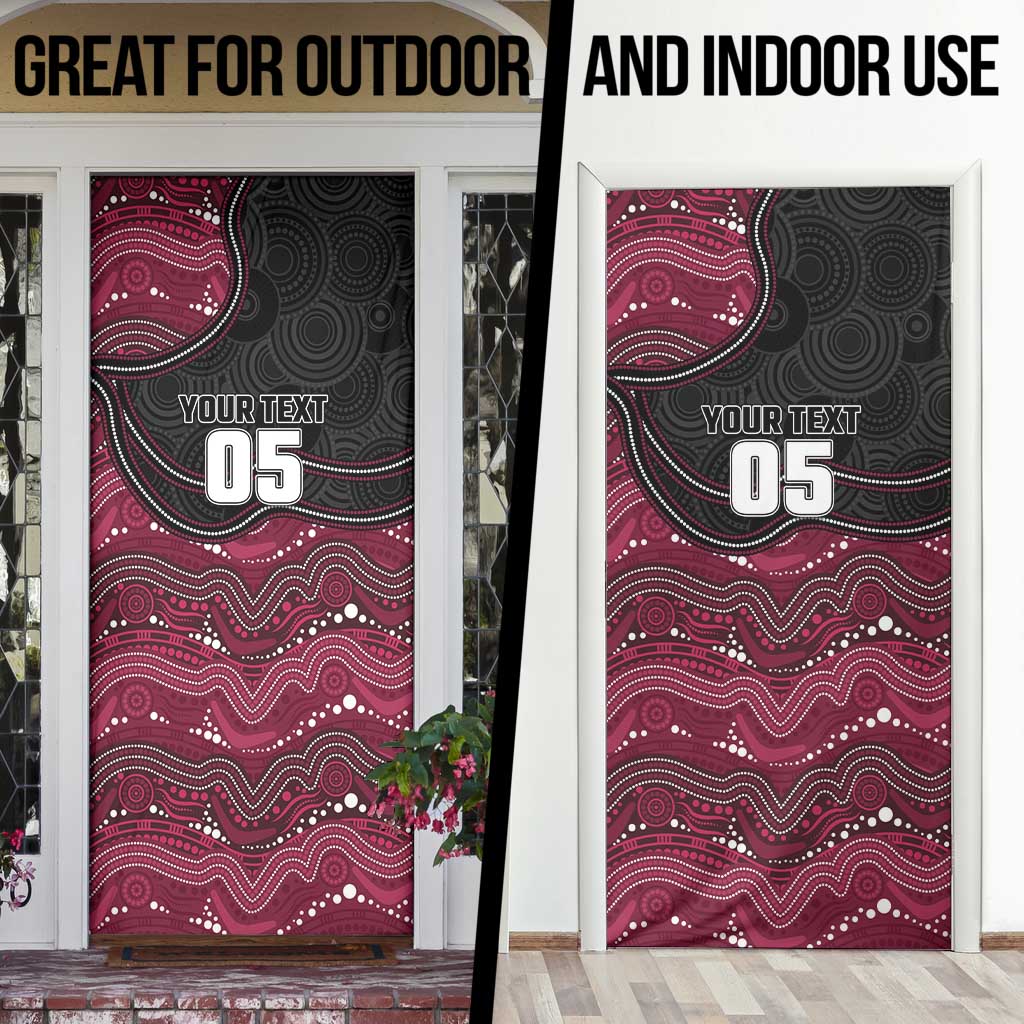 Custom Sea Eagles Door Cover Bird Mascot With Aboriginal Indigenous