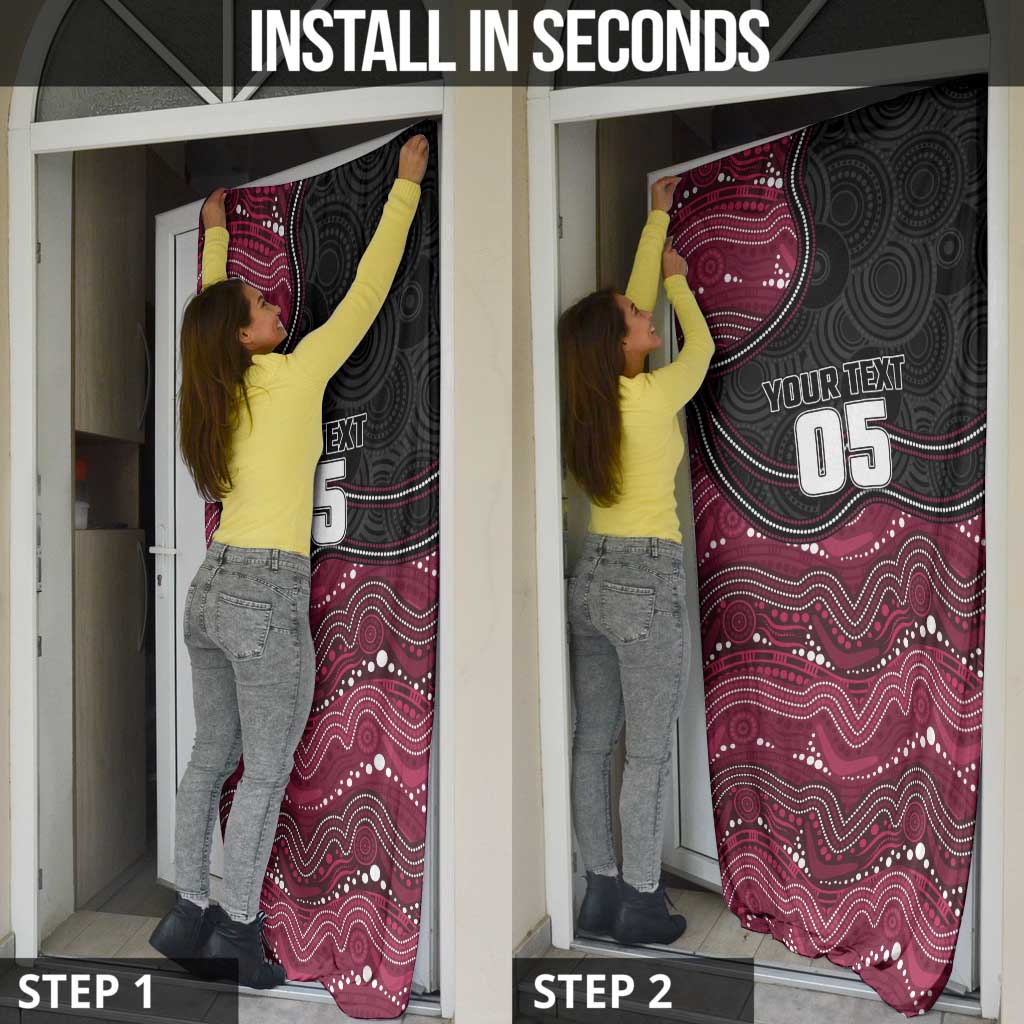 Custom Sea Eagles Door Cover Bird Mascot With Aboriginal Indigenous