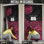 Custom Sea Eagles Door Cover Bird Mascot With Aboriginal Indigenous