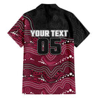 Custom Sea Eagles Family Matching Off Shoulder Short Dress and Hawaiian Shirt Bird Mascot With Aboriginal Indigenous