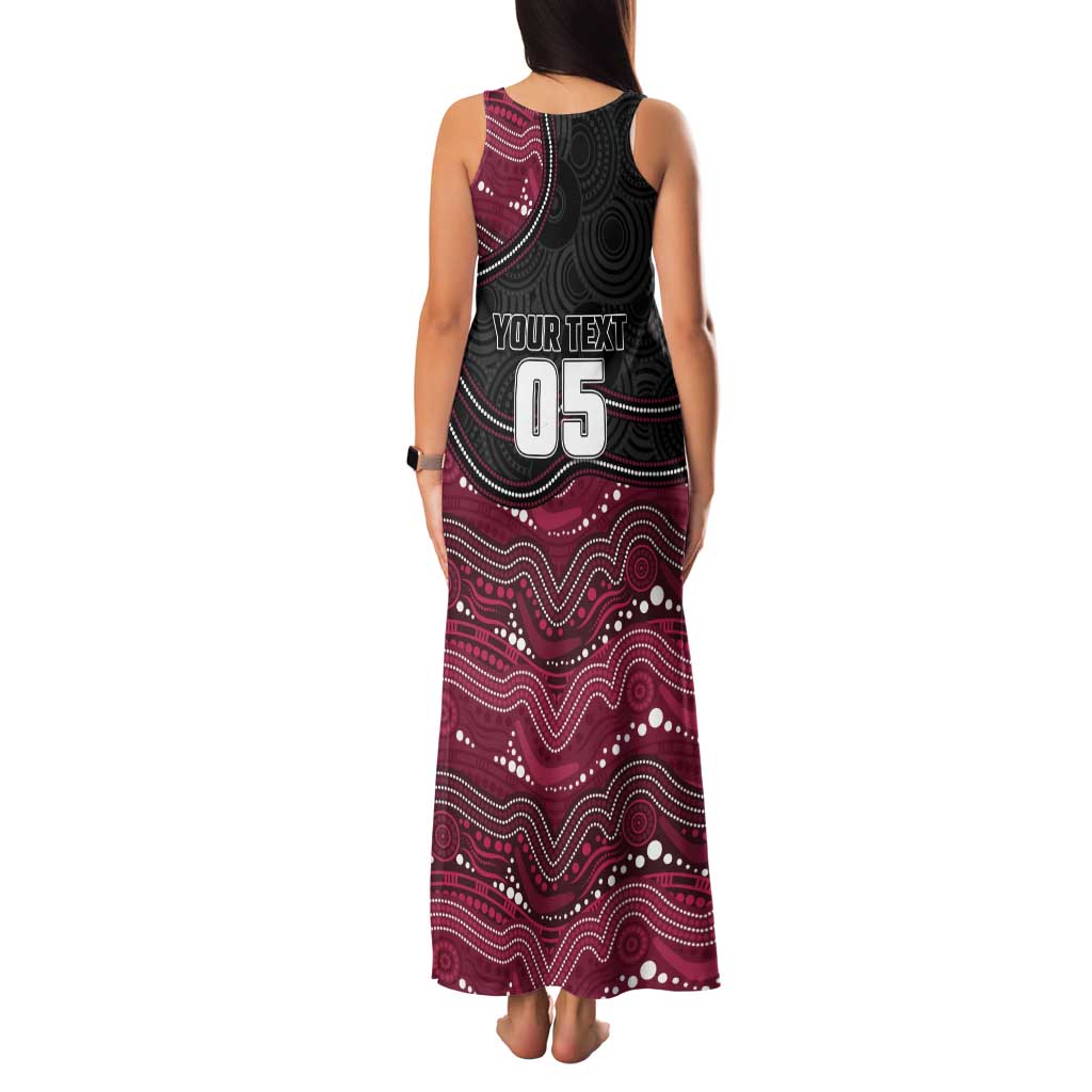 Custom Sea Eagles Family Matching Tank Maxi Dress and Hawaiian Shirt Bird Mascot With Aboriginal Indigenous